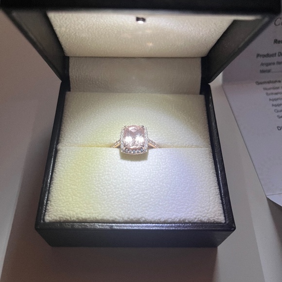 14k Rose gold morganite ring